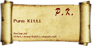 Puns Kitti névjegykártya